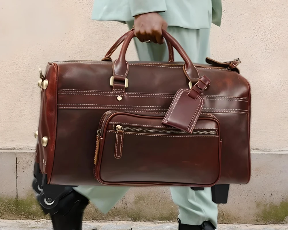 leather carry on bags for men