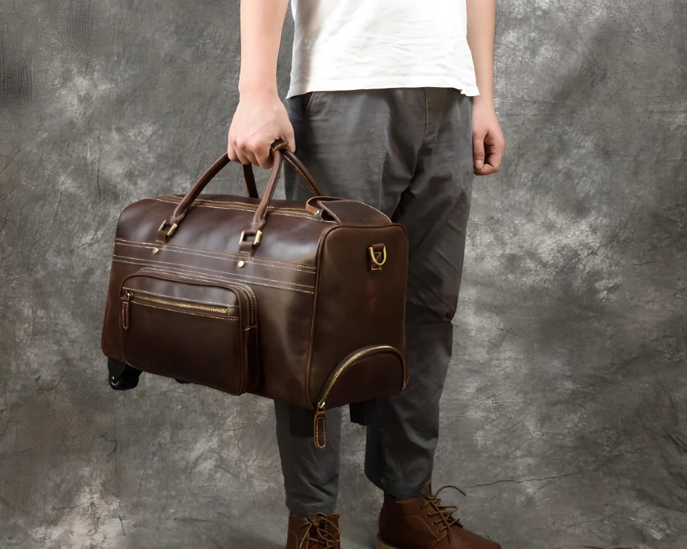 leather carry on bags for men